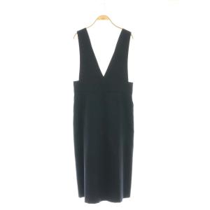 24SS ドビストレッチワンピース ミモレ ロング M 紺 ネイビー /AT OS