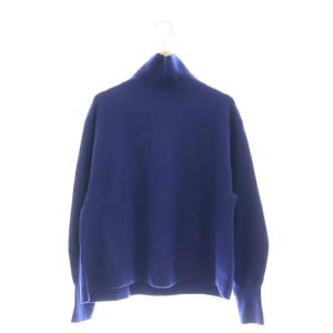 24AW ソフトタッチウールハイネックプルオーバー ニット セーター M 青 ブルー /AT OS