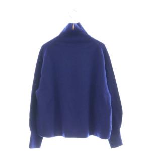 HUMAN WOMAN 24AW ソフトタッチウールハイネックプルオーバー ニット セーター M 青 ブルー /AT OS