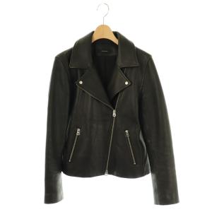 ラムレザー ダブルライダースジャケット M 黒 /CX OS