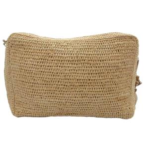HELEN KAMINSKI ショルダーバッグ ラフィア ファスナー タッセル ベージュ /JS