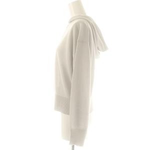 theory luxe 24AW Sheer Knit 2 Tiare ショートニットジップアップパーカー 38 ライトグレー