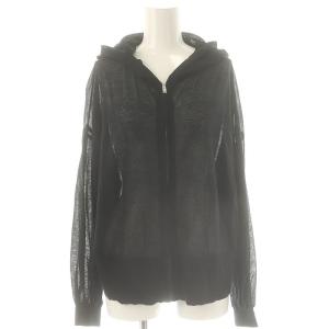 23SS AIRY COTTON ZIP UP HOODIE シアーパーカー ジップアップ S ブラック