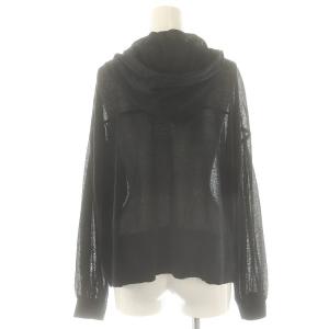 Theory 23SS AIRY COTTON ZIP UP HOODIE シアーパーカー ジップアップ S ブラック