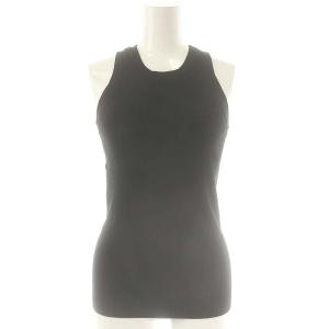 近年モデル アメスリタンク カットソー ノースリーブ ニット F ブラック /DF OS