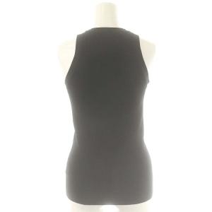 OBLI 近年モデル アメスリタンク カットソー ノースリーブ ニット F ブラック /DF OS