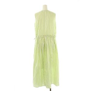 OBLI 近年モデル グリーンストライプワンピース 0 白 黄色 緑 /MI OS