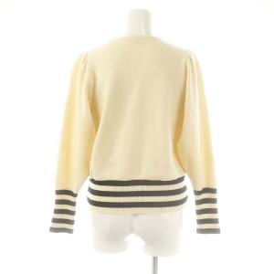 OBLI セットアップ ボーダー ニット セーター フレアスカート 0 アイボリー /DO OS