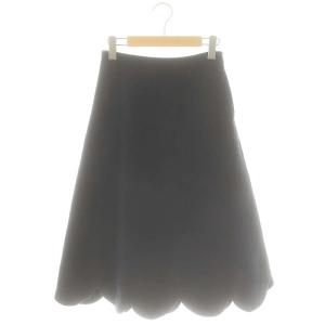 スカラップスカート Aライン ツイード ロング S ネイビー /DF OS