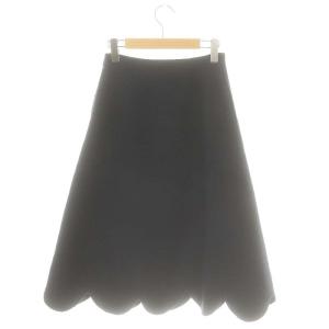 SEVEN TEN by MIHO KAWAHITO スカラップスカート Aライン ツイード ロング S ネイビー /DF OS