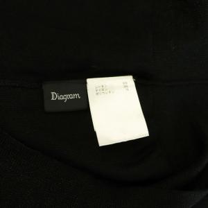 Diagram GRACE CONTINENTAL ラメルーズニットカーディガン 長袖 Vネック 36 ブラック /MY OS