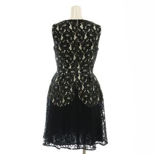 Aveniretoile レースワンピース 34 ブラック オフホワイト /DO OS