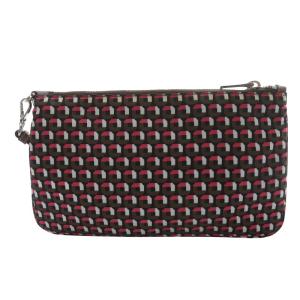 PRADA 総柄フラットポーチ ピンク 黒 ブラック 1N1868 /SR22 OH