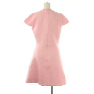 YOKO CHAN YOKOCHAN 25年製 Half-sleeve Flared Dress ツイード F ピンク