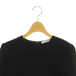 YOKO CHAN YOKOCHAN ロングスリーブヘムギャザーブラウス 38 ブラック /ES OS