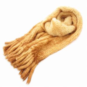 ストール ミンクファー 毛皮 茶系 /UO