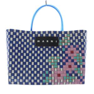 MARKET FLOWER BASKET ハンドバッグ トートーバック 青 ブルー SHMH0010NQ