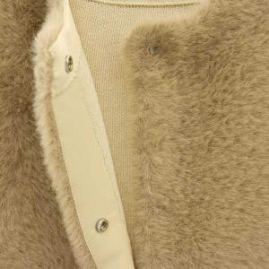 JOURNAL STANDARD 24AW ダブルフェイスフェザークルーネックベスト ベージュ 24080400378040 /CX OS