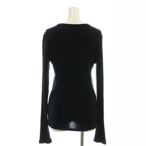 EVERYDAY I LIKE 24SS テレコ ロングスリーブ プルオーバー リブニット カットソー 黒 /CX OS