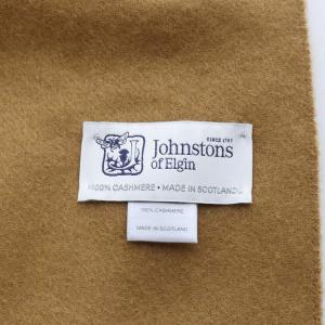 Johnstons of Elgin ジョンストンズ オブ エルガン ストール マフラー カシミヤ フリンジ ブラウン /YO23