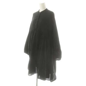 BEARDSLEY ギャザーチュニックブラウス 長袖 F ブラック /HK OS SH