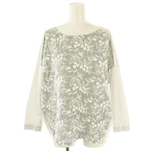 フロント刺繍カットソーブラウス 1 ライトグレー ダークグレー オフホワイト /DO OS SH