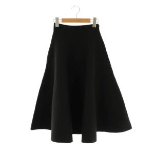 DOUBLE FACE MI MOLLET FLARE スカート 00 ブラック
