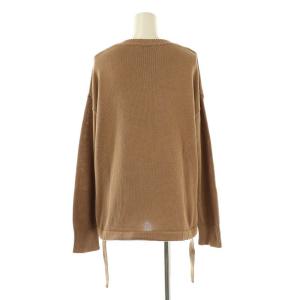 S Max Mara Vネックコットンニットプルオーバー セーター 長袖 S ベージュ /NR OS SH