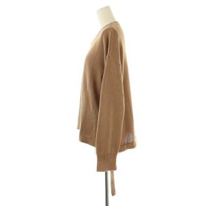 S Max Mara Vネックコットンニットプルオーバー セーター 長袖 S ベージュ /NR OS SH