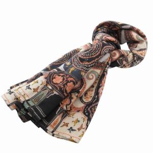 大判ストール マフラー カシシル カシミヤ シルク混 総柄 マルチカラー /FF SH