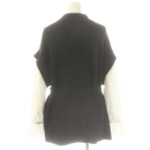 Diagram GRACE CONTINENTAL 24SS フェザーニットコンビトップ セーター 長袖 36 ブラック /HK OS