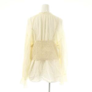 GRACE CONTINENTAL 25SS レースキャミ付カフタンブラウス 36 クリーム色 ベージュ /MI OS