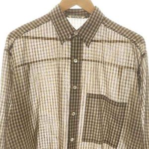 AURALEE 25SS AIRY LIGHT COTTON CHECK BIG SHIRT 4