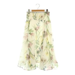 23SS クリアカラー大花スカート ロング 0 オフホワイト マルチカラー /DO OS SH