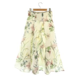 Apuweiser-riche 23SS クリアカラー大花スカート ロング 0 オフホワイト マルチカラー /DO OS SH