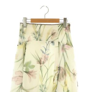 Apuweiser-riche 23SS クリアカラー大花スカート ロング 0 オフホワイト マルチカラー /DO OS SH