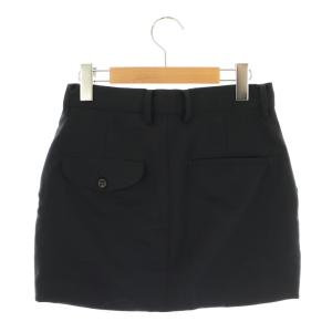 holiday WOOL DRAWSTRINGS MINI SKIRT スカート タイト ONE SIZE 濃紺 /MI