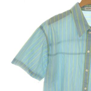 MAISON SPECIAL See-through Layered Tulle Shirt半袖シャツ ブラウス 前開き ストライプ