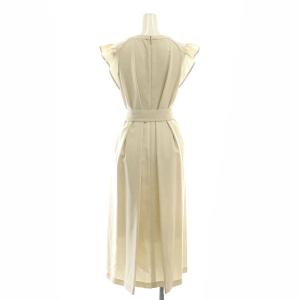 ANAYI リネンタッチフレアスリーブドレス ワンピース ロング 38 キナリ /ES OS