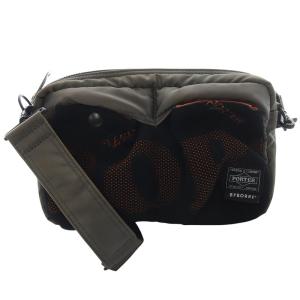 吉田カバン BYBORRE クロスボディ ショルダーバッグ ロゴ グレー /SR23