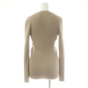 Plage Stretch Rib カーディガン ニット Vネック ベージュ /AT OS