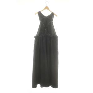 LEE ウエストアジャスター オーバーオール ワンピース マキシ ロング M 紺 ネイビー /AT OS