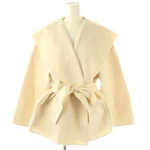 23AW ショールカラーショートリバーコート アウター F オフホワイト /DF OS