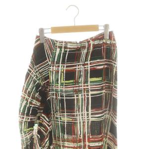 MARNI イレギュラーヘムチェックロングスカート 36 マルチカラー /HK OS