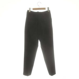 MILA OWEN MILAOWEN センタープレス後ゴムテーパードパンツ スラックス 1 黒 ブラック /AT OS