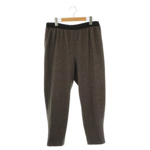 ツイード調イージーパンツ テーパード 13+ 茶 ブラウン /AT OS