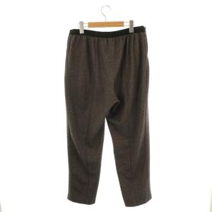 Leilian ツイード調イージーパンツ テーパード 13+ 茶 ブラウン /AT OS