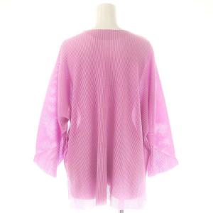 me ISSEY MIYAKE 22AW プリーツ 長袖カットソー ピンク /HK OS