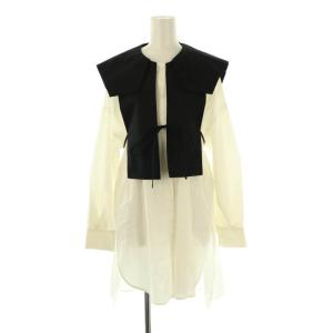 エンフォルド　ソフトダブルサテン 立体SLEEVE PULLOVER　ブラック エンフォルド ソフトダブルサテン 立体SLEEVE PULLOVER ブラ