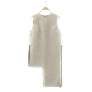 コンパクトフリースアシンメヘムベスト ロング 38 グレー /HK OS